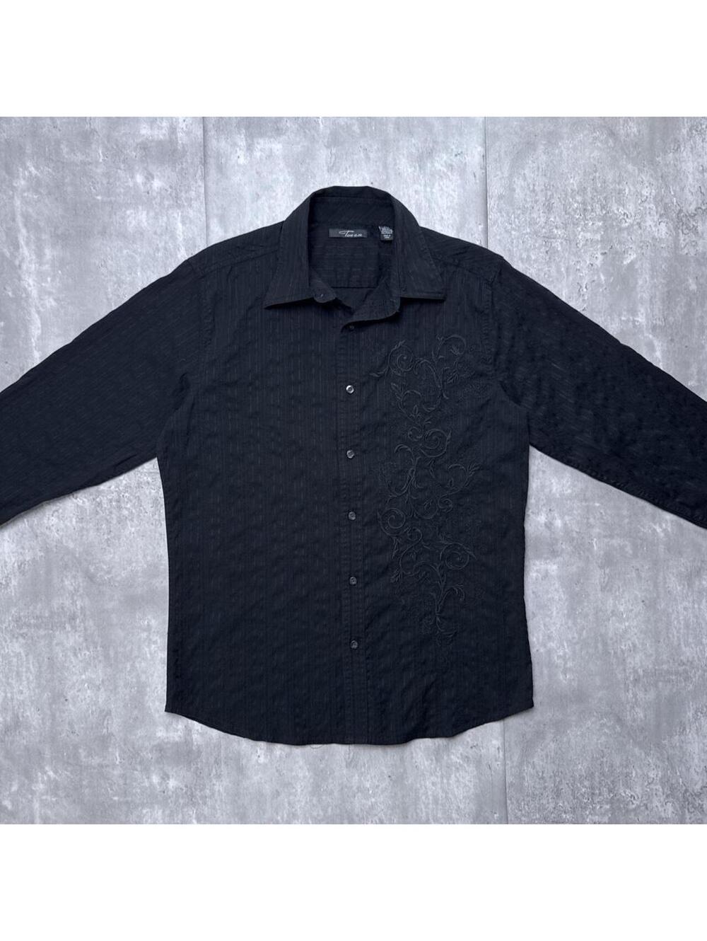 Y2K Two A.M. Black Grunge 00s Button Up Shirt